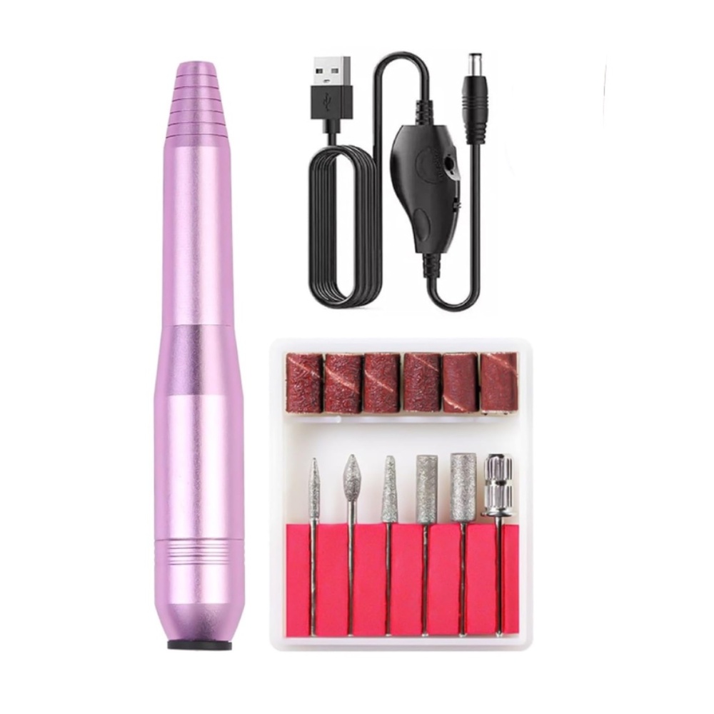 Pink Portable Electric USB Nail Drill Kit - Picture 1 of 7